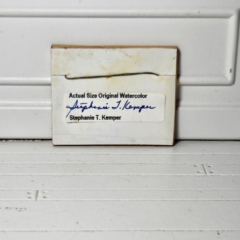 Dollhouse Miniature Original Watercolor Ocean - Picture 4 of 5